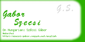 gabor szecsi business card